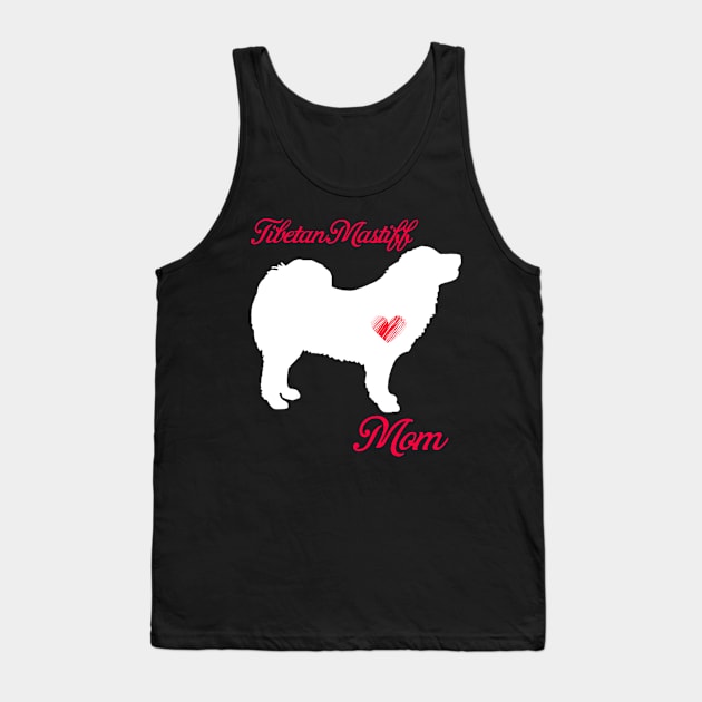 Tibetan mastiff mom   cute mother's day t shirt for dog lovers Tank Top by jrgenbode